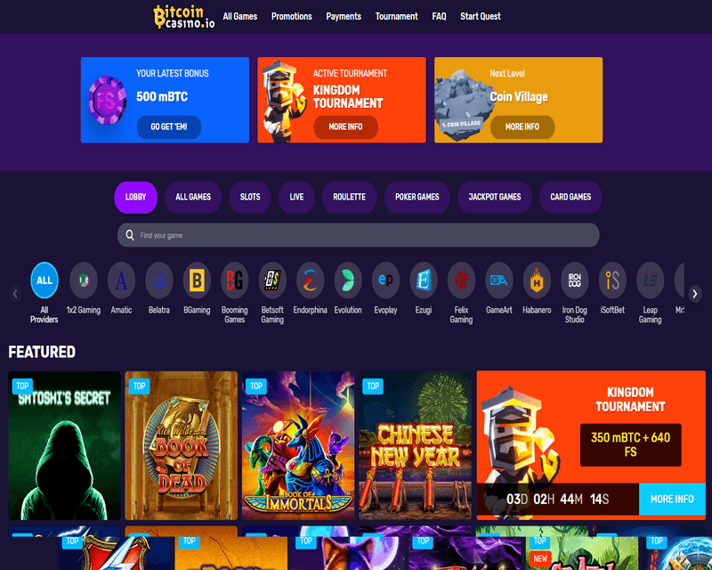 Play bitcoin casino free online